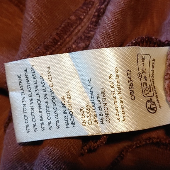 Pilcro Anthropologie Stitch long sleeve top brown Sz.XS - Picture 8 of 8